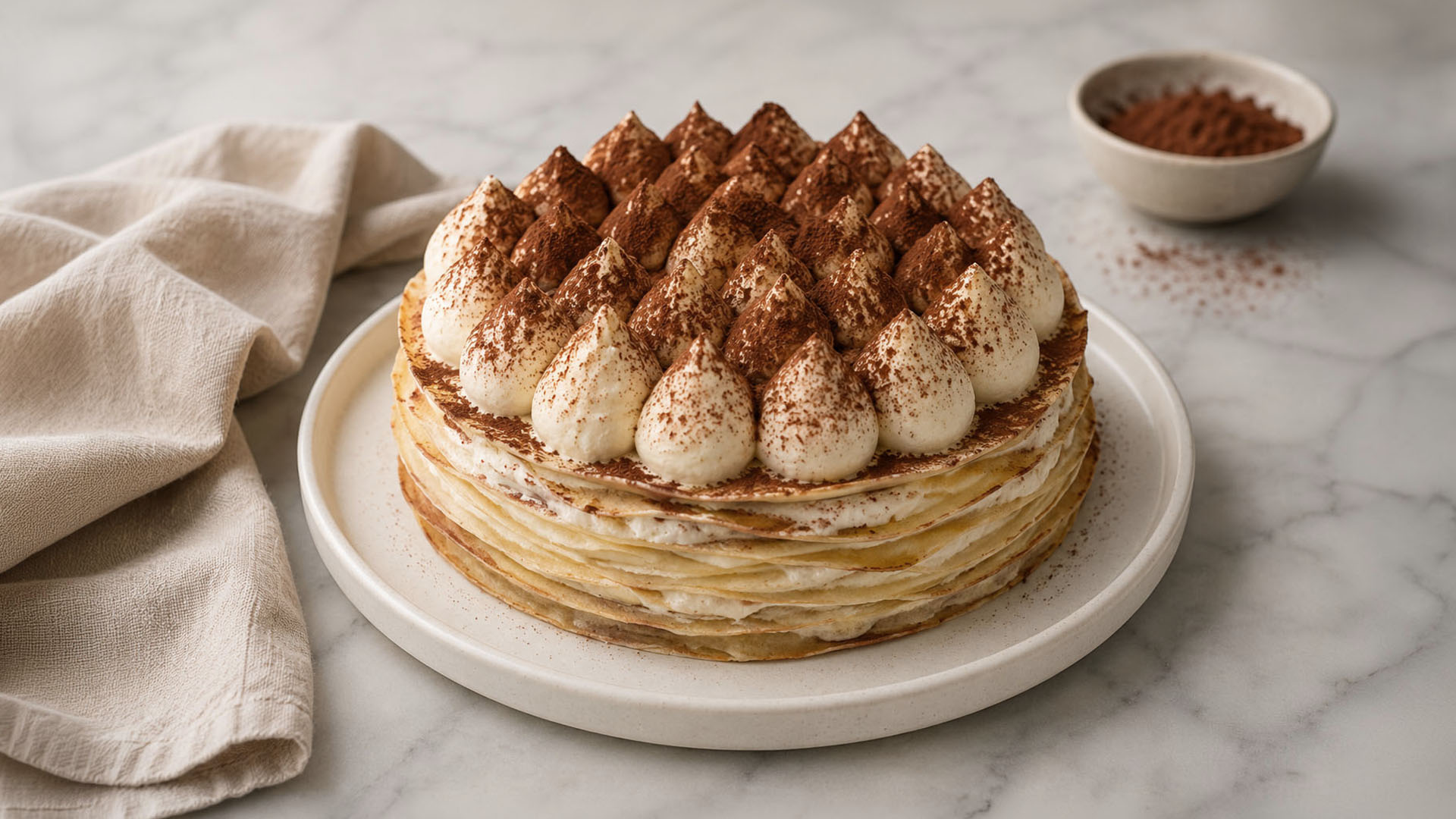 Gâteau de crêpes façon tiramisu
