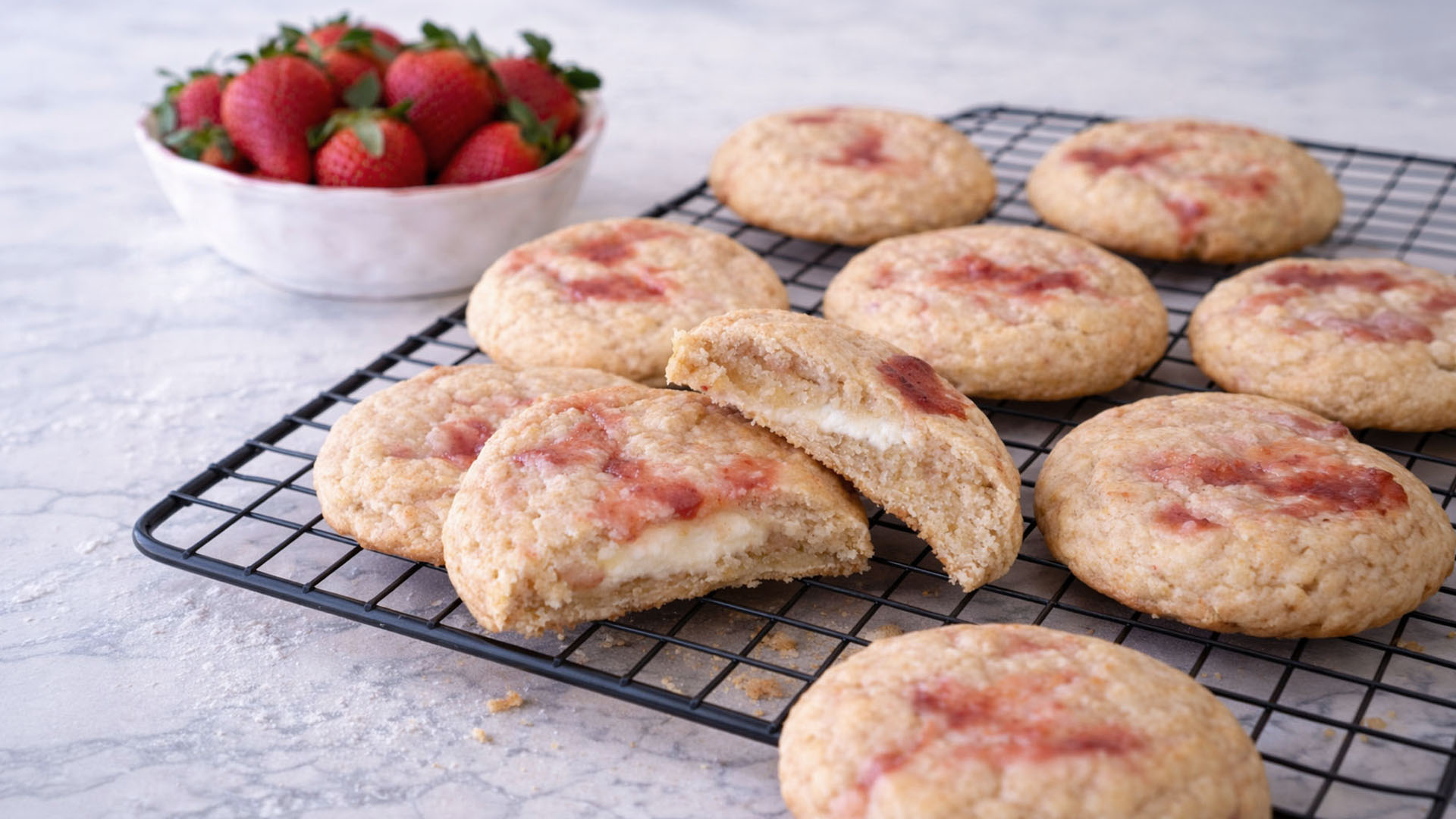 Recette Cookies Cheescake Fraise