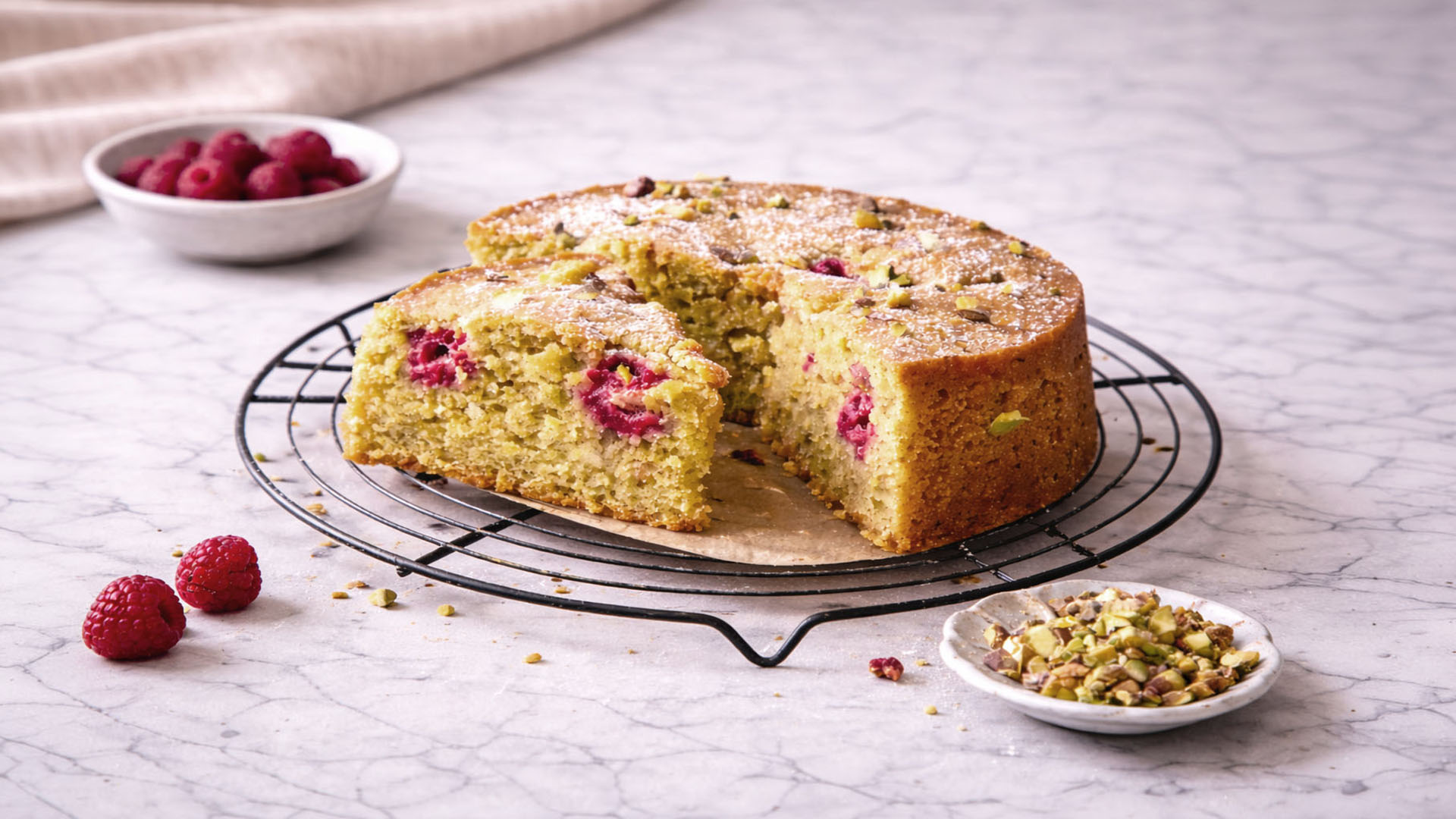 Recette Moelleux Framboise Pistache