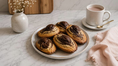 Recette Madeleine Marbrés Chocolat Sans Beurre Facile